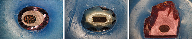 F15-Sun-Figure-2-Comp_194349-636x130.jpg. Three flat pyrope wafers attached in wax