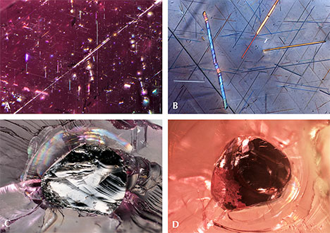 Rutile inclusions in “color-change” pyrope garnet Rutile inclusions in “color-change” pyrope garnet
