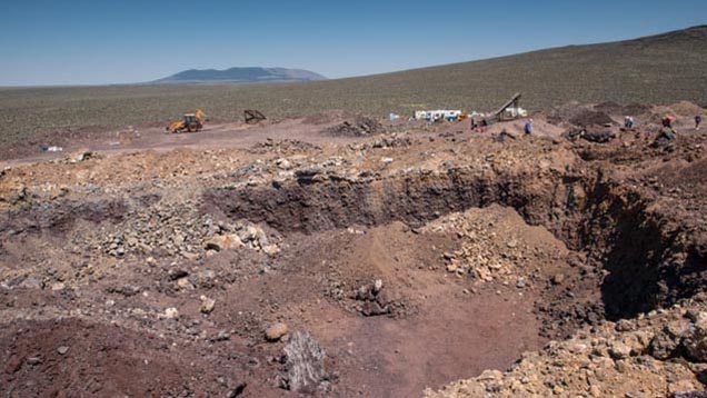 This view looks down into the main pit. You can judge the scale by comparing it to the trailers in the distance. - Robert Weldon This view looks down into the main pit. You can judge the scale by comparing it to the trailers in the distance. - Robert Weldon