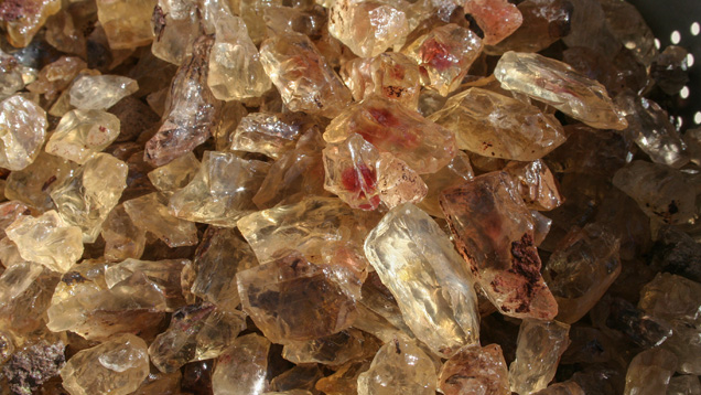 This is what it’s all about: Kilos of gem-quality rough remain after a Dust Devil production run. - Duncan Pay This is what it’s all about: Kilos of gem-quality rough remain after a Dust Devil production run. - Duncan Pay