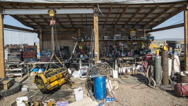 The mine’s harsh, dusty desert environment and its distance from service centers require a fully-equipped machine shop to keep heavy equipment running at Dust Devil. - Robert Weldon The mine’s harsh, dusty desert environment and its distance from service centers require a fully-equipped machine shop to keep heavy equipment running at Dust Devil. - Robert Weldon