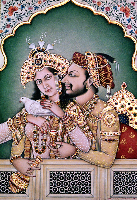 Painting of Shah Jahan and Mumtaz Mahal