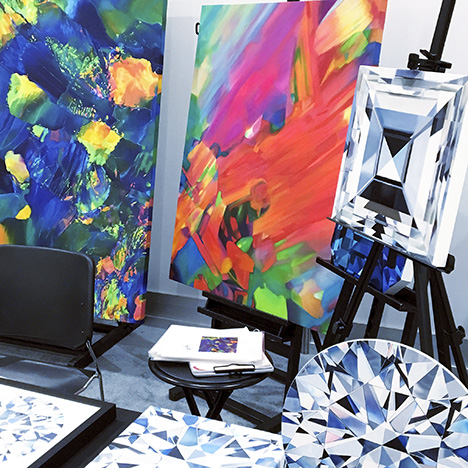 Gemstone paintings by Angie Crabtree. Gemstone paintings by Angie Crabtree.