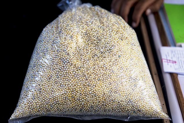 Bag of pearls ready for shipment to Bangkok Bag of pearls ready for shipment to Bangkok