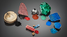 Pigment powders and their sources. Pigment powders and their sources.