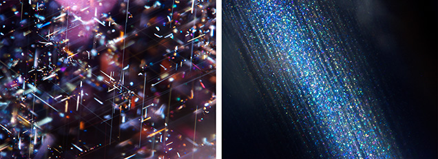 Silk, arrowhead needles, and reflective particles seen in Muling sapphire. Silk, arrowhead needles, and reflective particles seen in Muling sapphire.