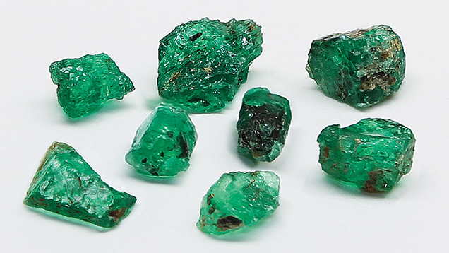 Emerald Fragments and Crystals Emerald Fragments and Crystals