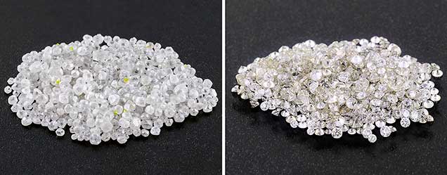 HPHT synthetic diamond melee grown in China HPHT synthetic diamond melee grown in China