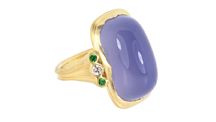 Mohs Blue Chalcedony Jelly Ring