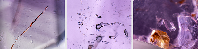 Photomicrographs of Moroccan amethyst Photomicrographs of Moroccan amethyst