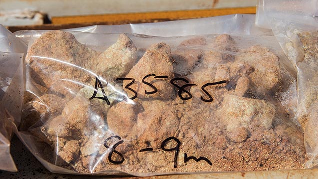 Sampling of soil and gravel Sampling of soil and gravel