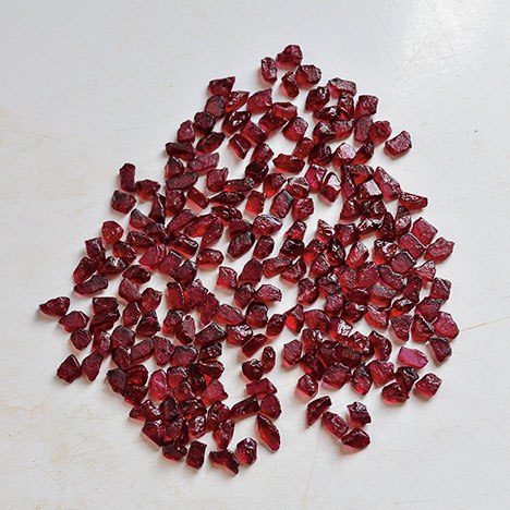 Top-grade ruby rough from Montepuez Top-grade ruby rough from Montepuez