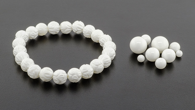 Tridacna shell beads Tridacna shell beads