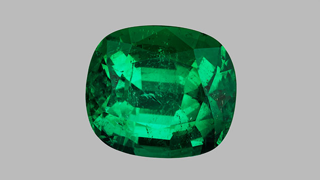 Cushion-cut Afghan emerald Cushion-cut Afghan emerald