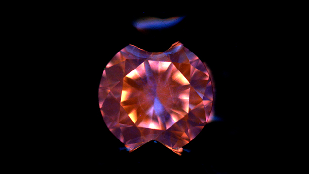 DiamondView of CVD synthetic melee diamond DiamondView of CVD synthetic melee diamond