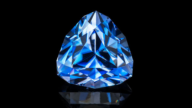 Large trillion-cut benitoite