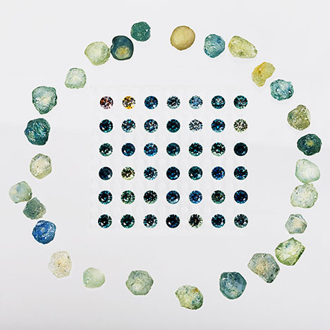 Colors of Montana sapphire. Colors of Montana sapphire.