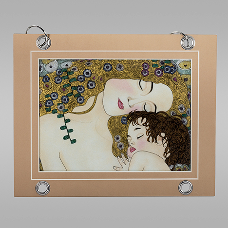 Gem painting using gold for hair. Gem painting using gold for hair.