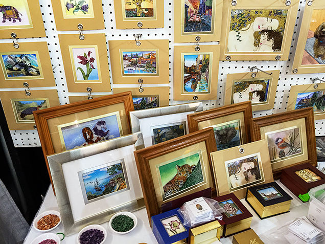 Assortment of gem paintings. Assortment of gem paintings.