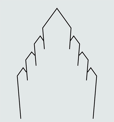 Diagram of an “artichoke” quartz crystal cross-section Diagram of an “artichoke” quartz crystal cross-section