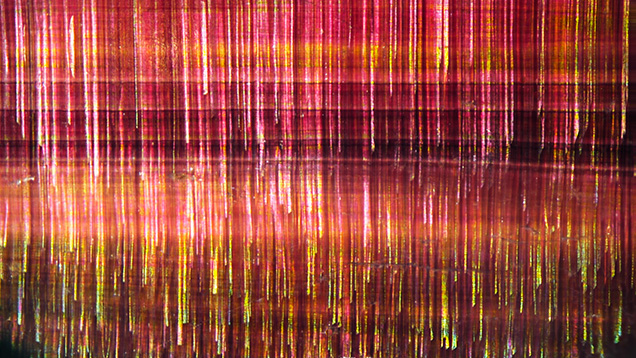 Kaleidoscopic colors under fiber-optic light. Kaleidoscopic colors under fiber-optic light.
