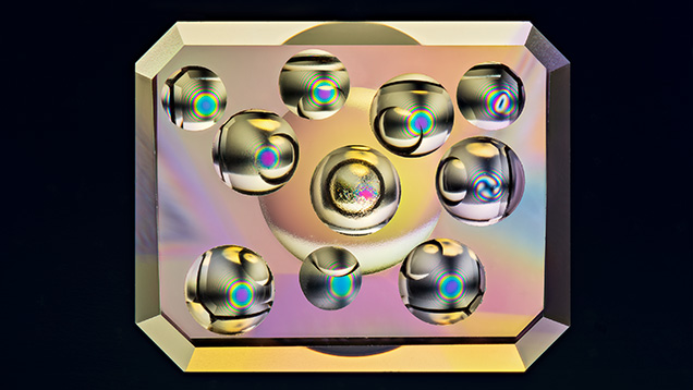 Bull’s-eye figures under crossed polarizing filters. Bull’s-eye figures under crossed polarizing filters.