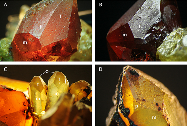 Main crystal faces of by-product synthetic zincite Main crystal faces of by-product synthetic zincite