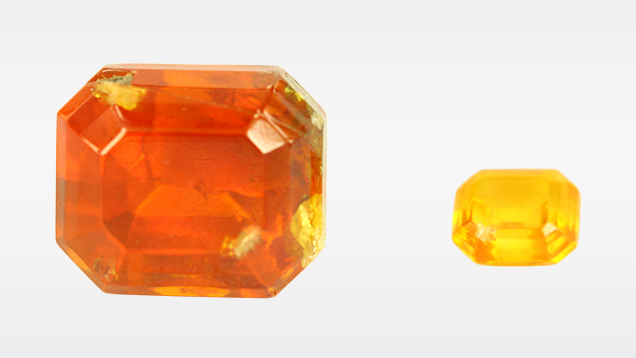 Faceted by-product synthetic zincite Faceted by-product synthetic zincite