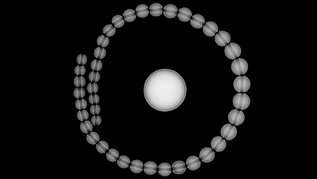 RTX image of round shell bead nuclei.