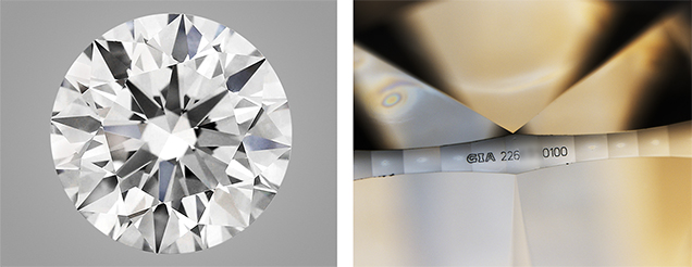 Diamond and fraudulent inscription. Diamond and fraudulent inscription.