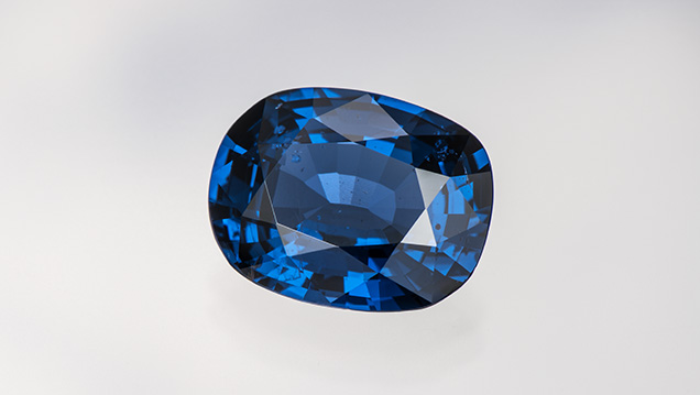 Cushion-cut dark blue unheated cobalt spinel. Cushion-cut dark blue unheated cobalt spinel.