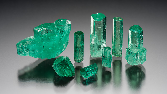 Emerald rough from Colombia’s Coscuez mine. Emerald rough from Colombia’s Coscuez mine.
