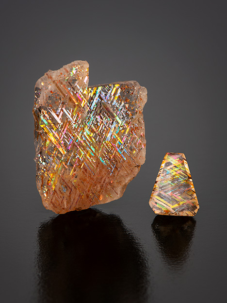 “Rainbow lattice” specimens from Australia. “Rainbow lattice” specimens from Australia.