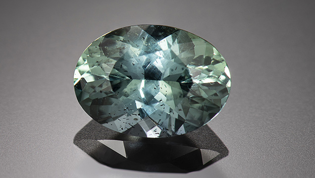 Blue-green sapphire from Eldorado Bar in Montana. Blue-green sapphire from Eldorado Bar in Montana.