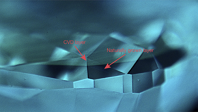 DiamondView image showing separation plane