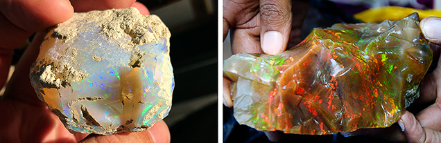 Large rough Ethiopian opal