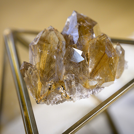 Rutilated quartz from Brazil. Rutilated quartz from Brazil.