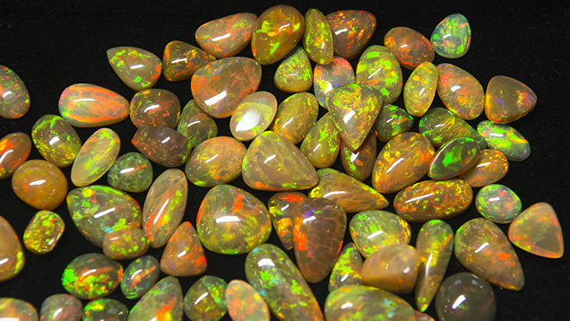 Ethiopian opal from Agere Treasures. Ethiopian opal from Agere Treasures.