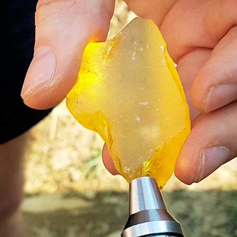 160 ct yellow sapphire rough from Sri Lanka. 160 ct yellow sapphire rough from Sri Lanka.