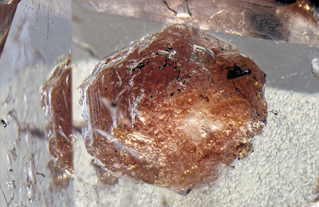 The inclusion is identified as triplite.