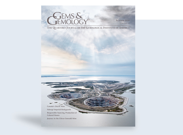 Summer 2016 Gems & Gemology Cover Summer 2016 Gems & Gemology Cover