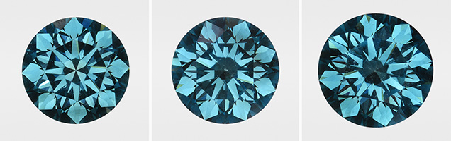 Irradiated CVD synthetic diamonds. Irradiated CVD synthetic diamonds.