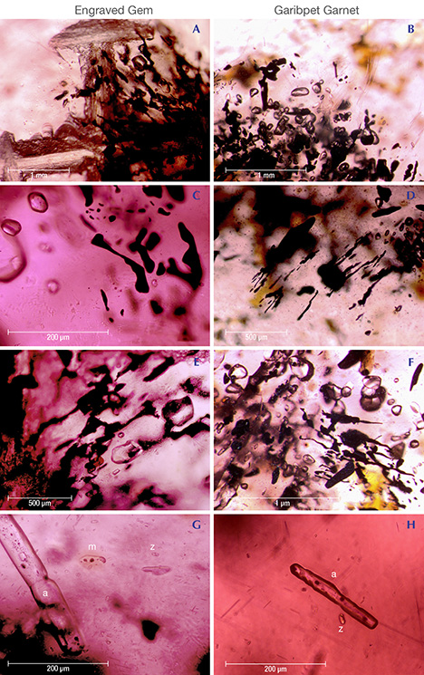 Comparison of inclusions in the Early Byzantine engraved gem with garnets from Garibpet Comparison of inclusions in the Early Byzantine engraved gem with garnets from Garibpet