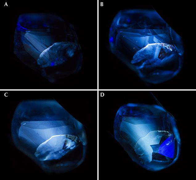 Fluorescence reaction of a Madagascar sapphire during heating