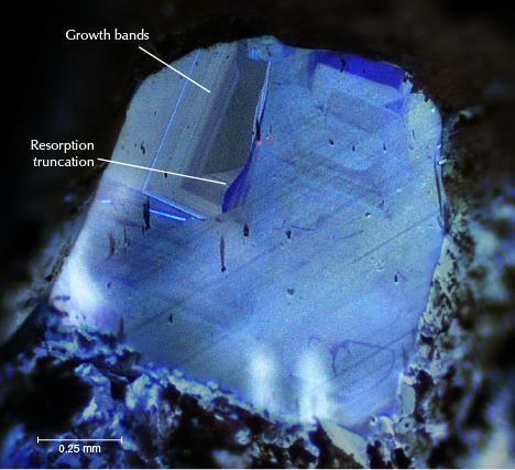 Diamond wafer showing various growth conditions. Diamond wafer showing various growth conditions.