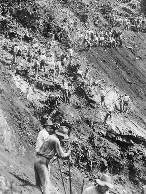 Step-mining operations at Chivor in the 1920s