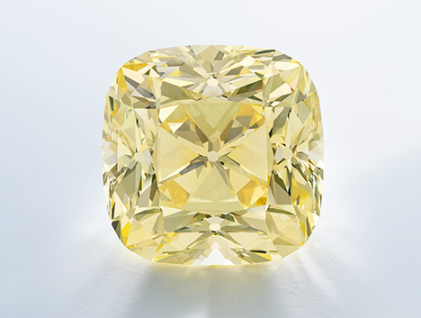 The 205.07 ct Fancy Intense yellow Red Cross diamond.