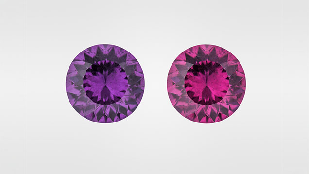 Figure 14. A 5.44 ct pastel color-change pyrope garnet from Tanzania, faceted by Jason Doubrava. Photo by Robert Weldon; courtesy of Meg Berry.