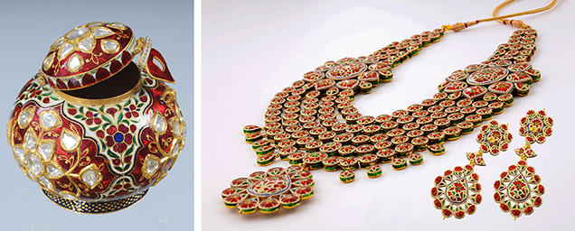 Decorative objects and traditional kundan jewelry by Surana Decorative objects and traditional kundan jewelry by Surana