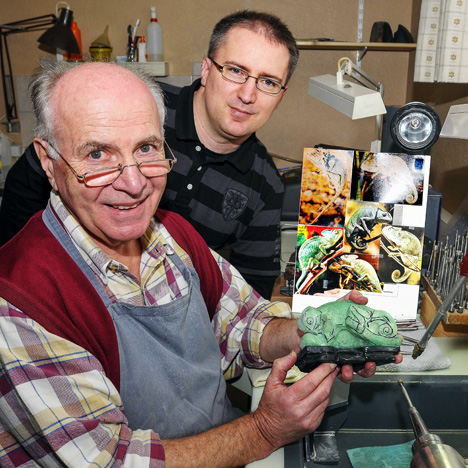 Figure 24. Gerd and Patrick Dreher in their studio. Courtesy of the Dreher family. Figure 24. Gerd and Patrick Dreher in their studio. Courtesy of the Dreher family.